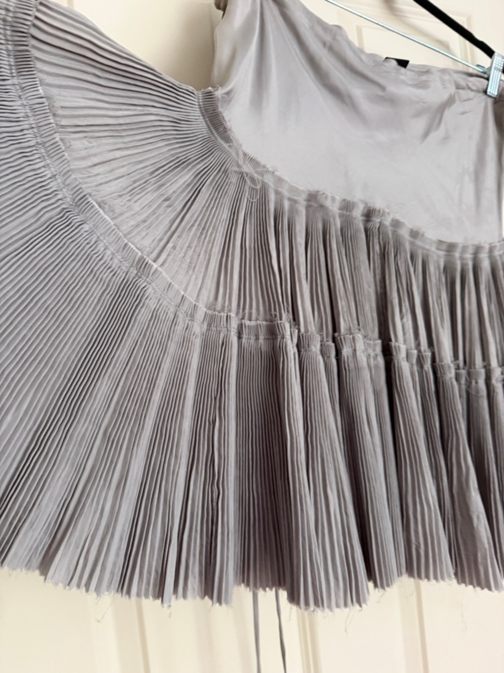 Aspesi Light Gray Pleated Circle Skirt